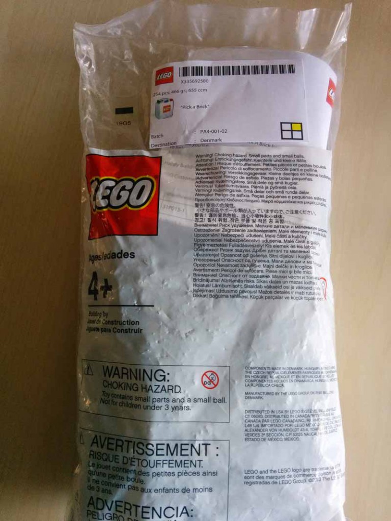 Bag of LEGO bricks